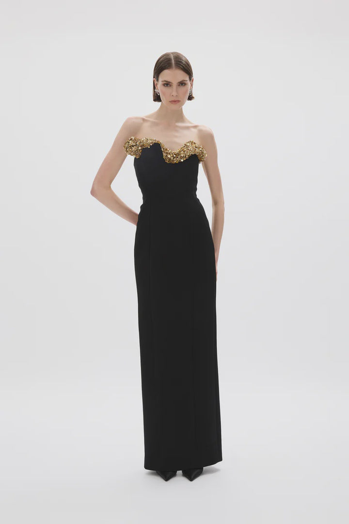 Lucca Gown - Black/ Gold