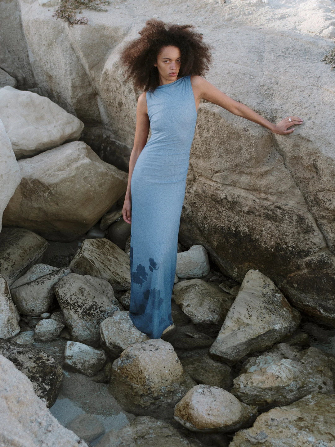 Musa Maxi Dress - Denim Floral