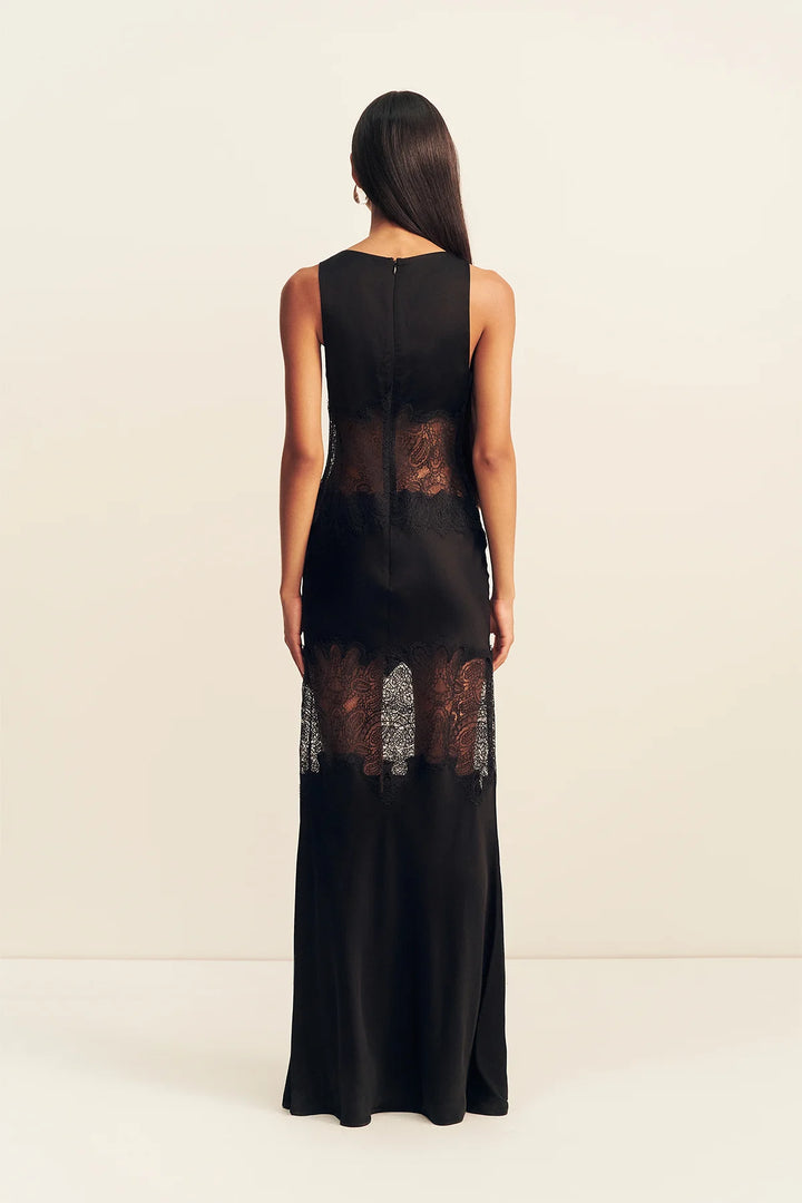 JAMILA - LACE PANELLED MAXI DRESS