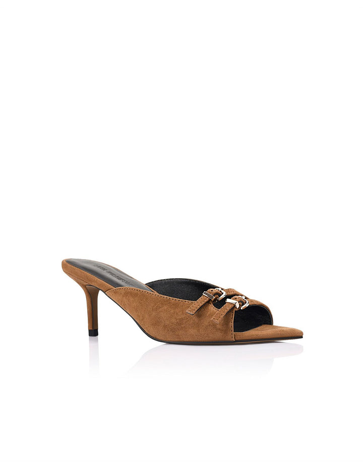 Shannon Mule Brown Suede Leather