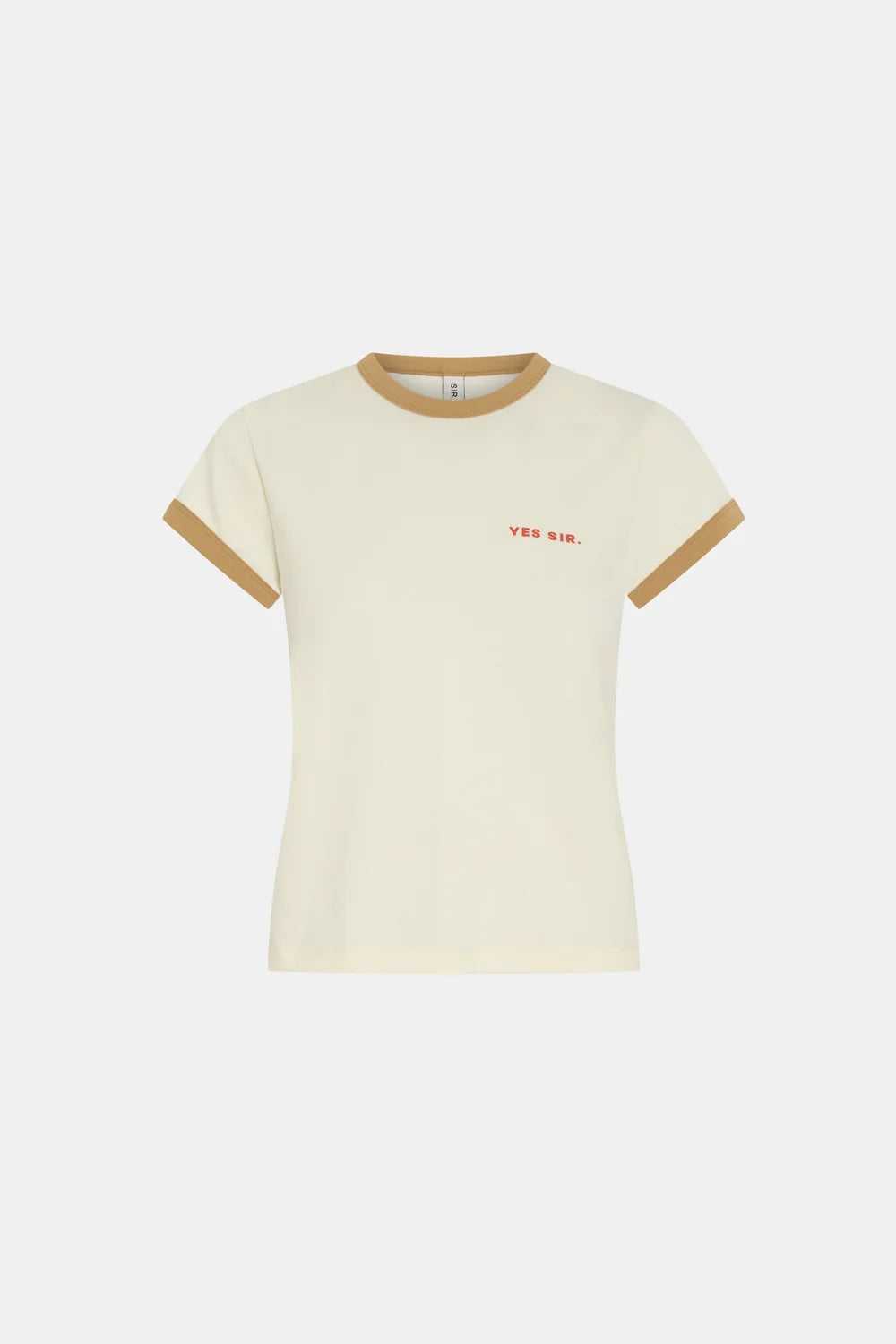 Yes SIR Fitted Tee - Ivory Yellow