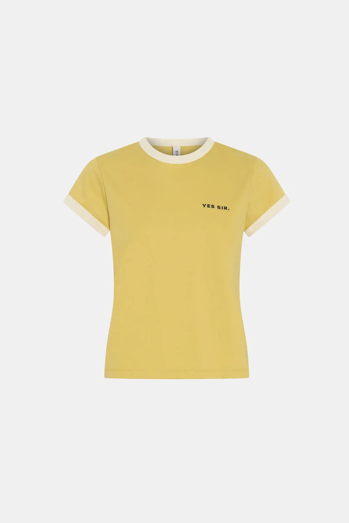 Yes SIR Fitted Tee - Yellow