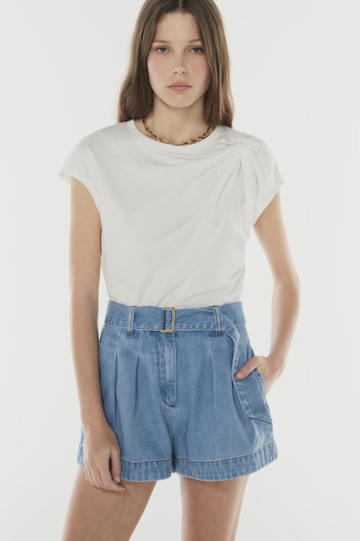 Central Line Top - White