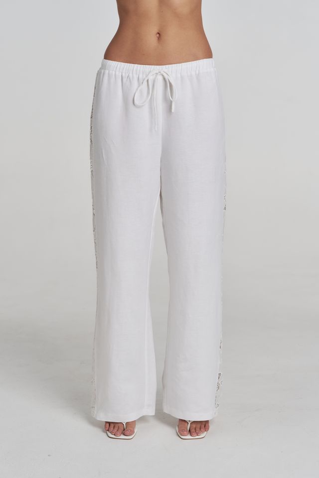 RELAXED ANGLAISE PANT - WHITE