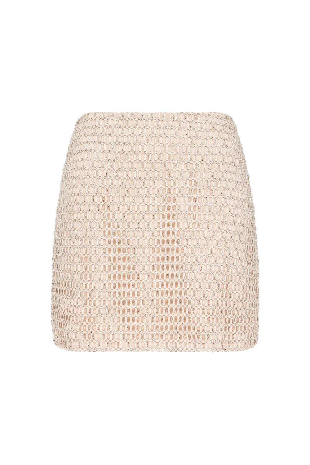 Unfiltered Beaded Mini Skirt - Biege