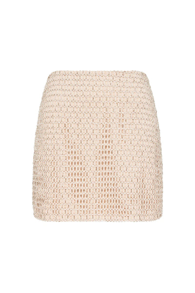 Unfiltered Beaded Mini Skirt - Biege