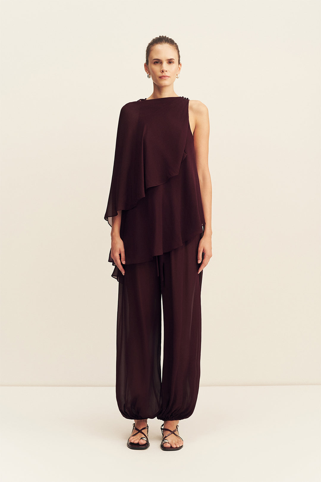 AMINA ASYMMETRICAL TIERED TOP