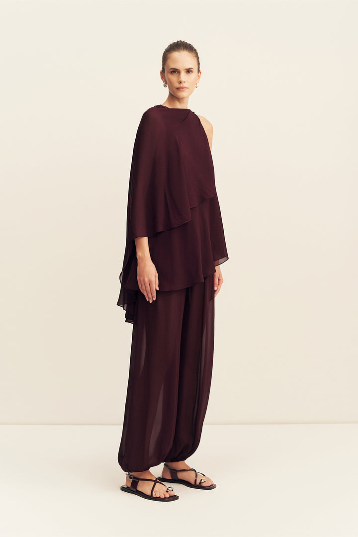 AMINA ASYMMETRICAL TIERED TOP