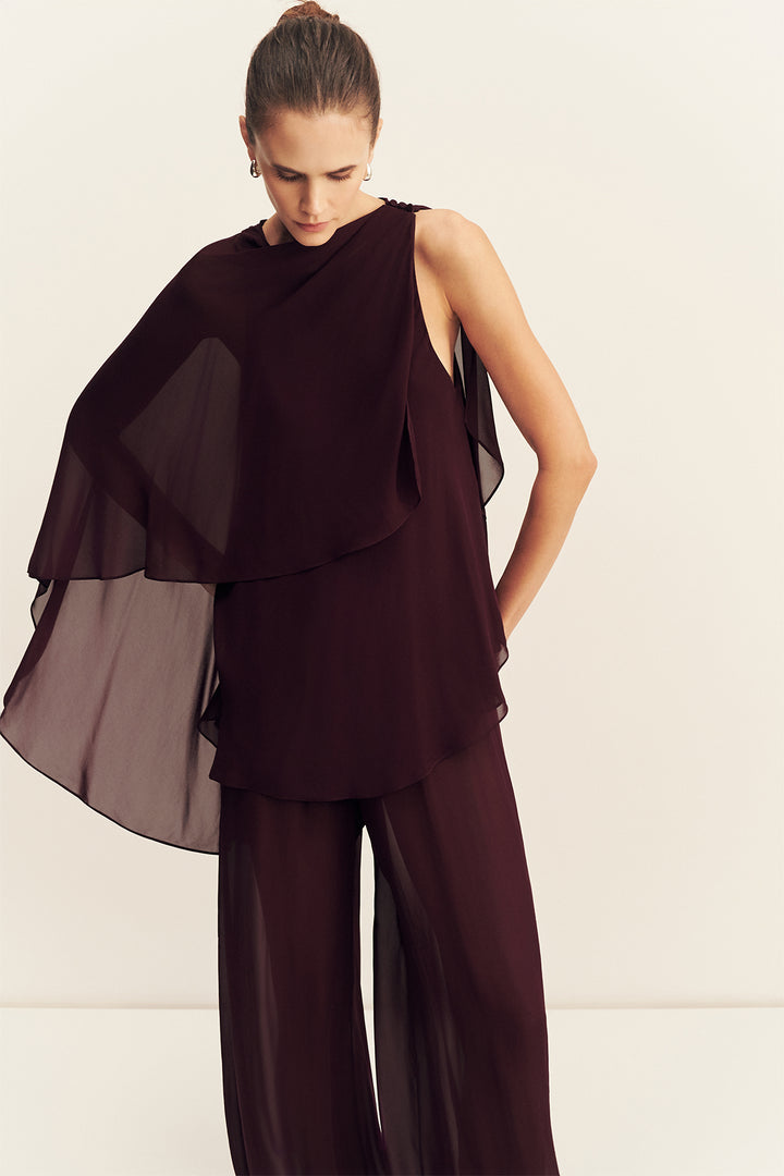 AMINA ASYMMETRICAL TIERED TOP