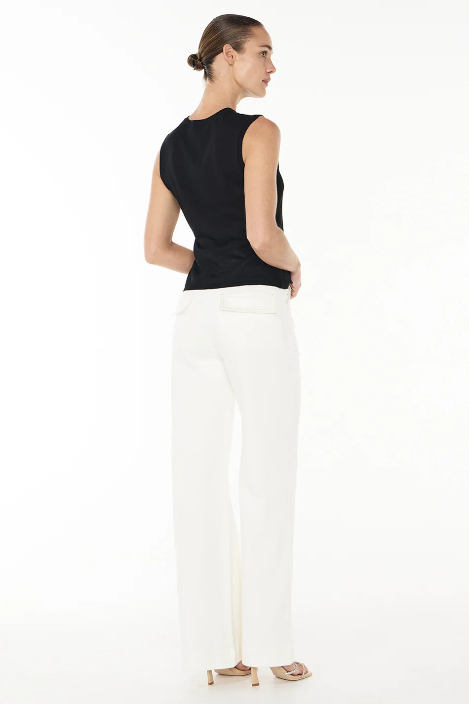 TWISTED KNIT TOP - BLACK