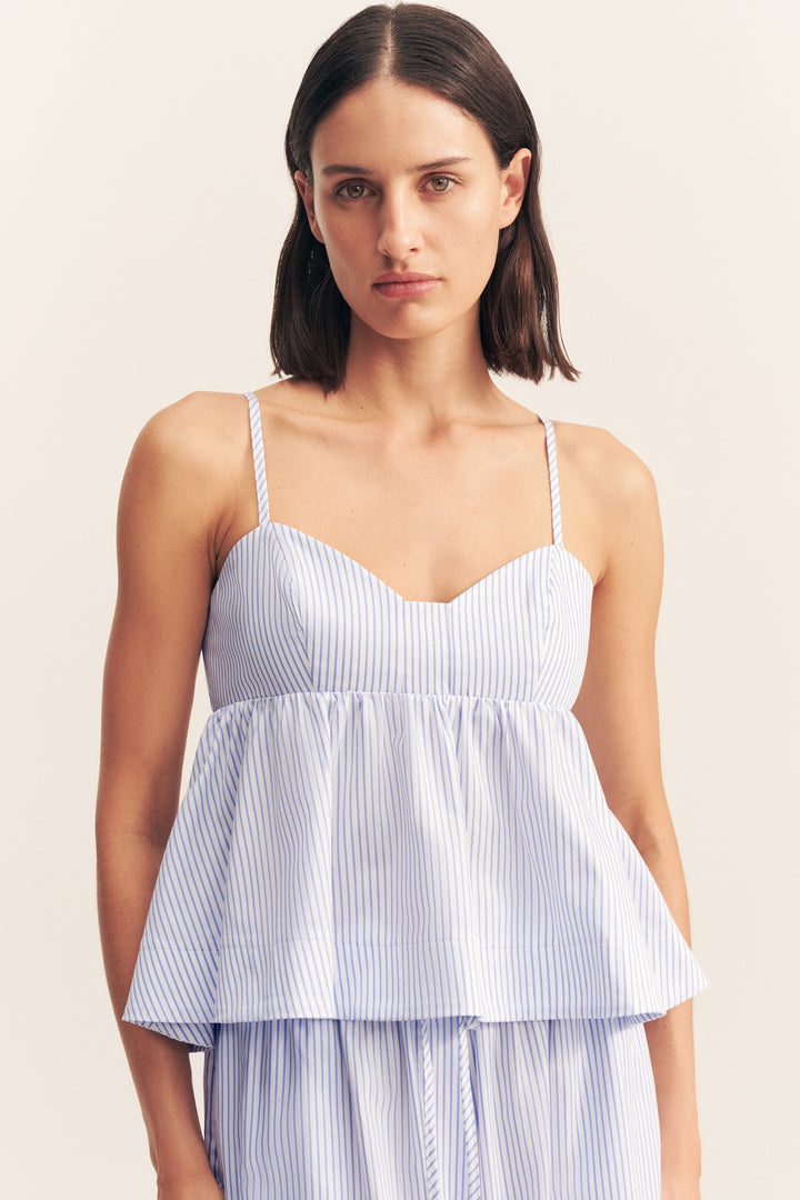 SAUNDERS TOP - MARINE STRIPE