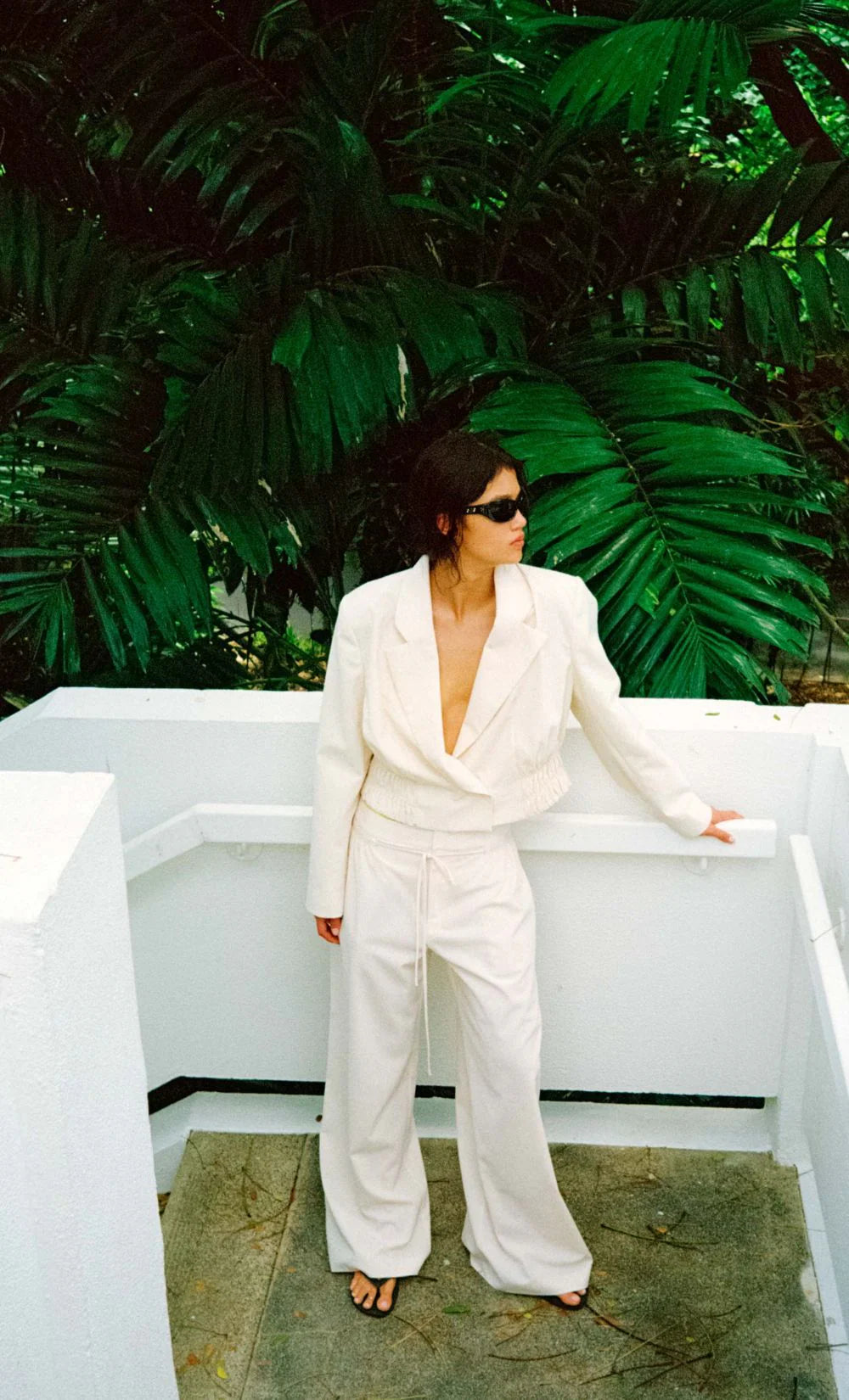 Astrid Wide Leg Pant - Ecru