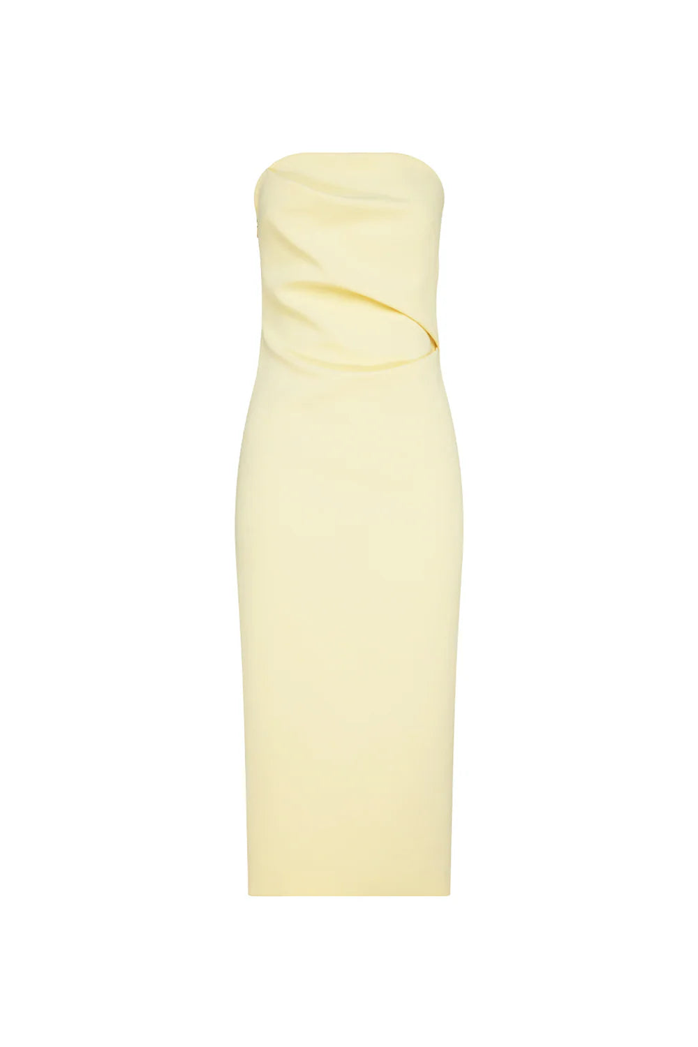 Magic Hour Strapless Dress - Pastel Yellow