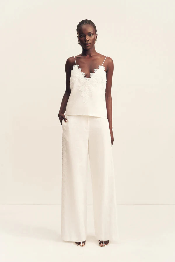TOILE LACE CAMI -  IVORY