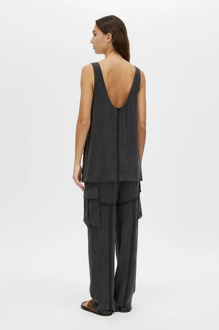 Allegro Satin Pant - Washed Black