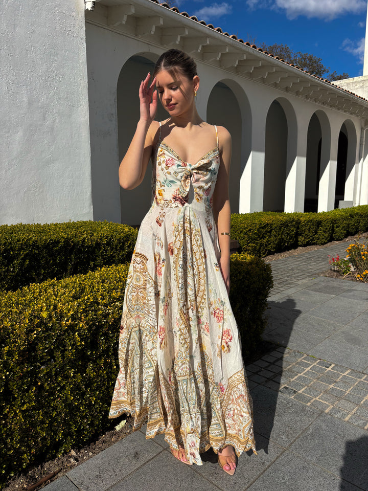 Long Dress With Tie Front - Ottoman Dynasty