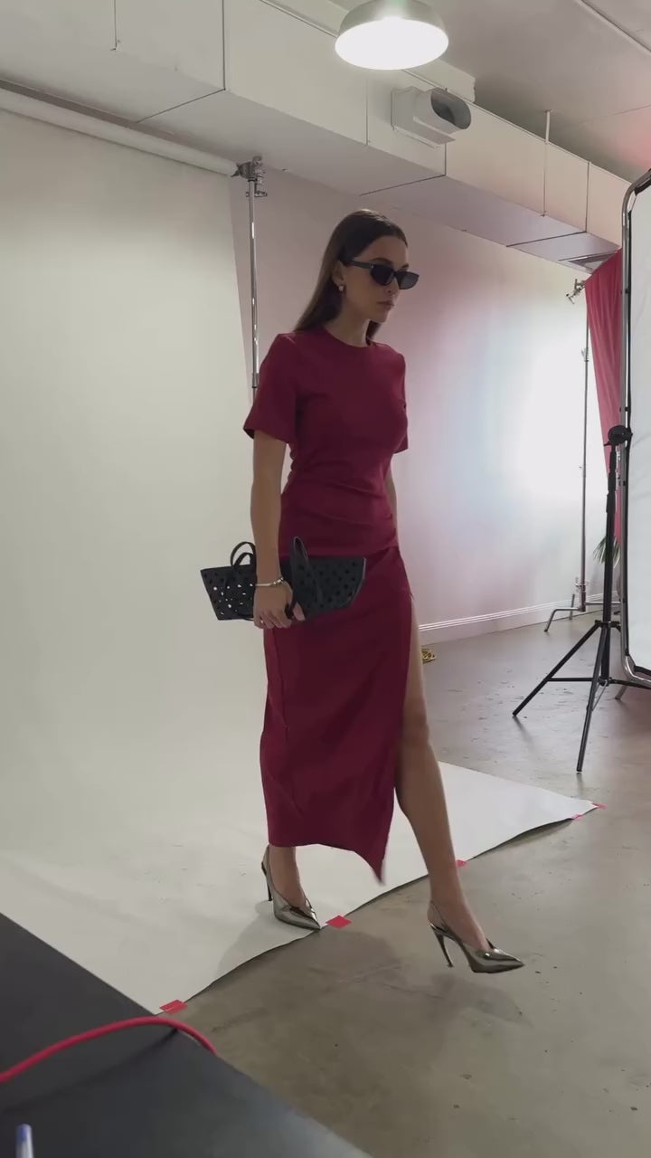 Portia Dress - Cherry
