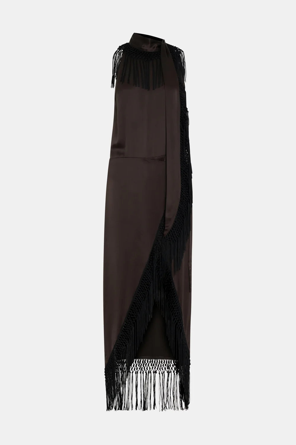 Lula Fringe Dress - Bitter Chocolate
