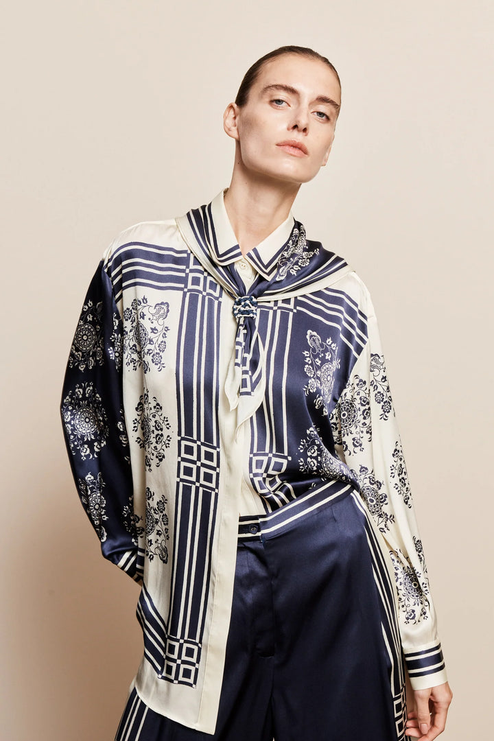 BANDERRA SCARF SILK SHIRT