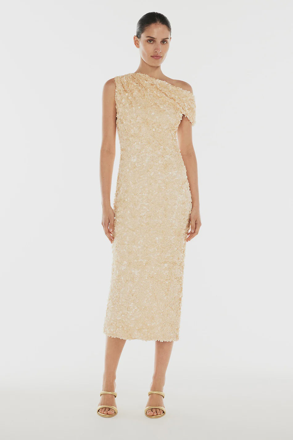 Motion Pictures Midi Dress - Champagne