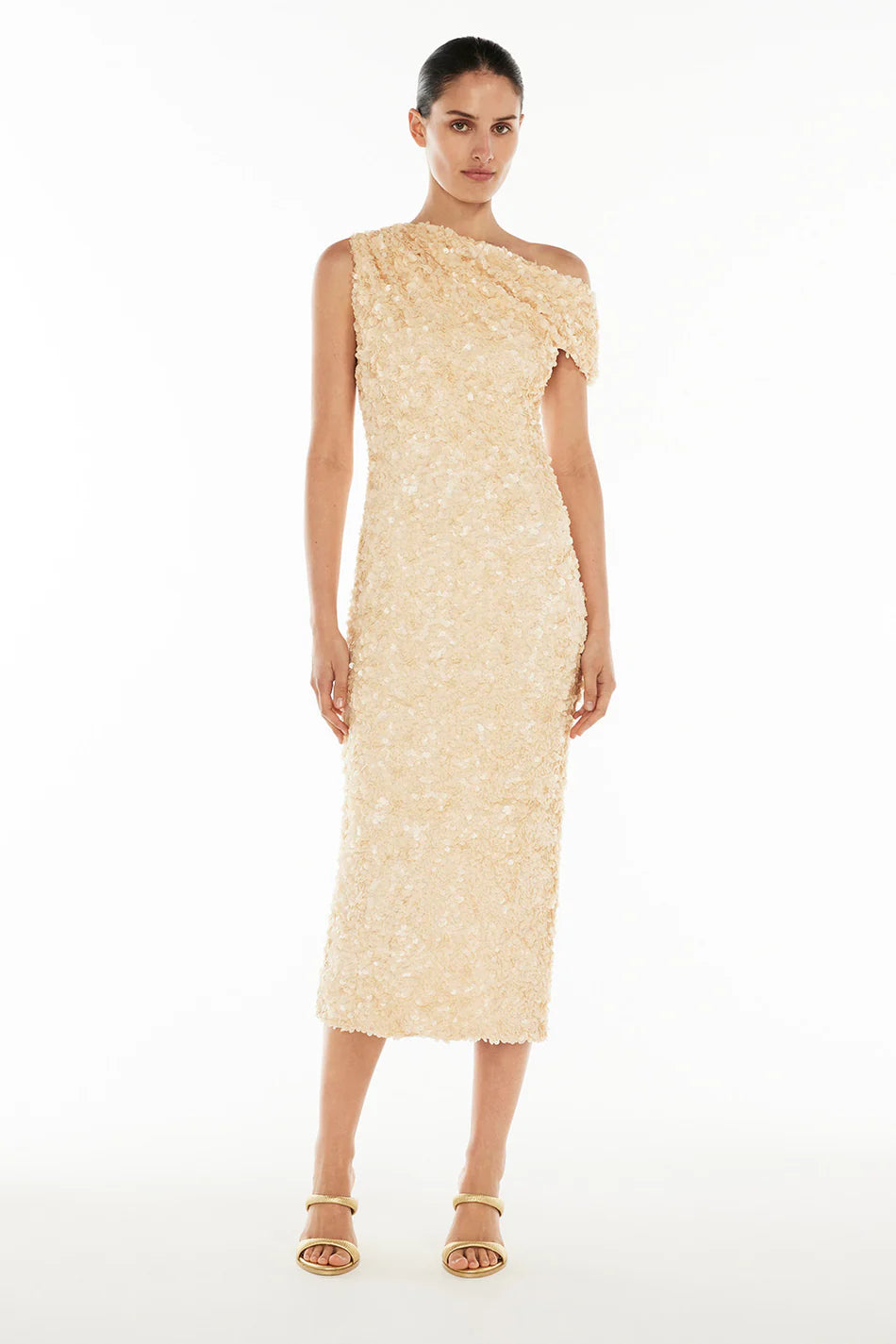 Motion Pictures Midi Dress - Champagne