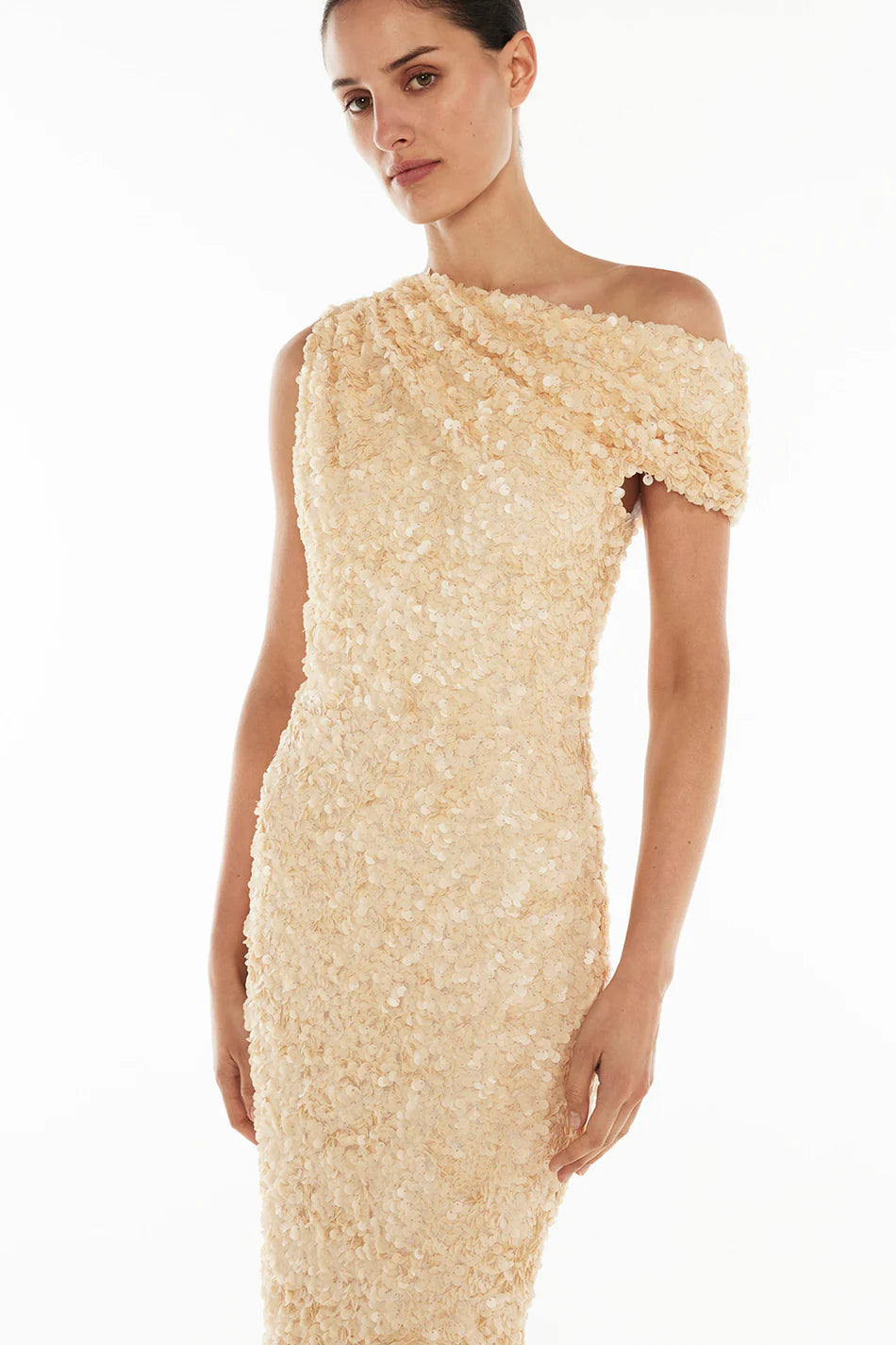 Motion Pictures Midi Dress - Champagne