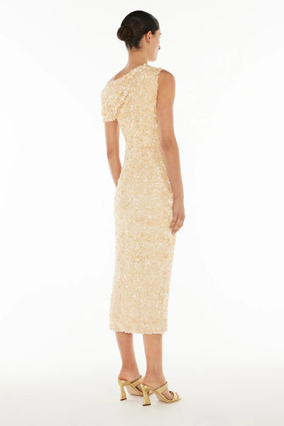 Motion Pictures Midi Dress - Champagne