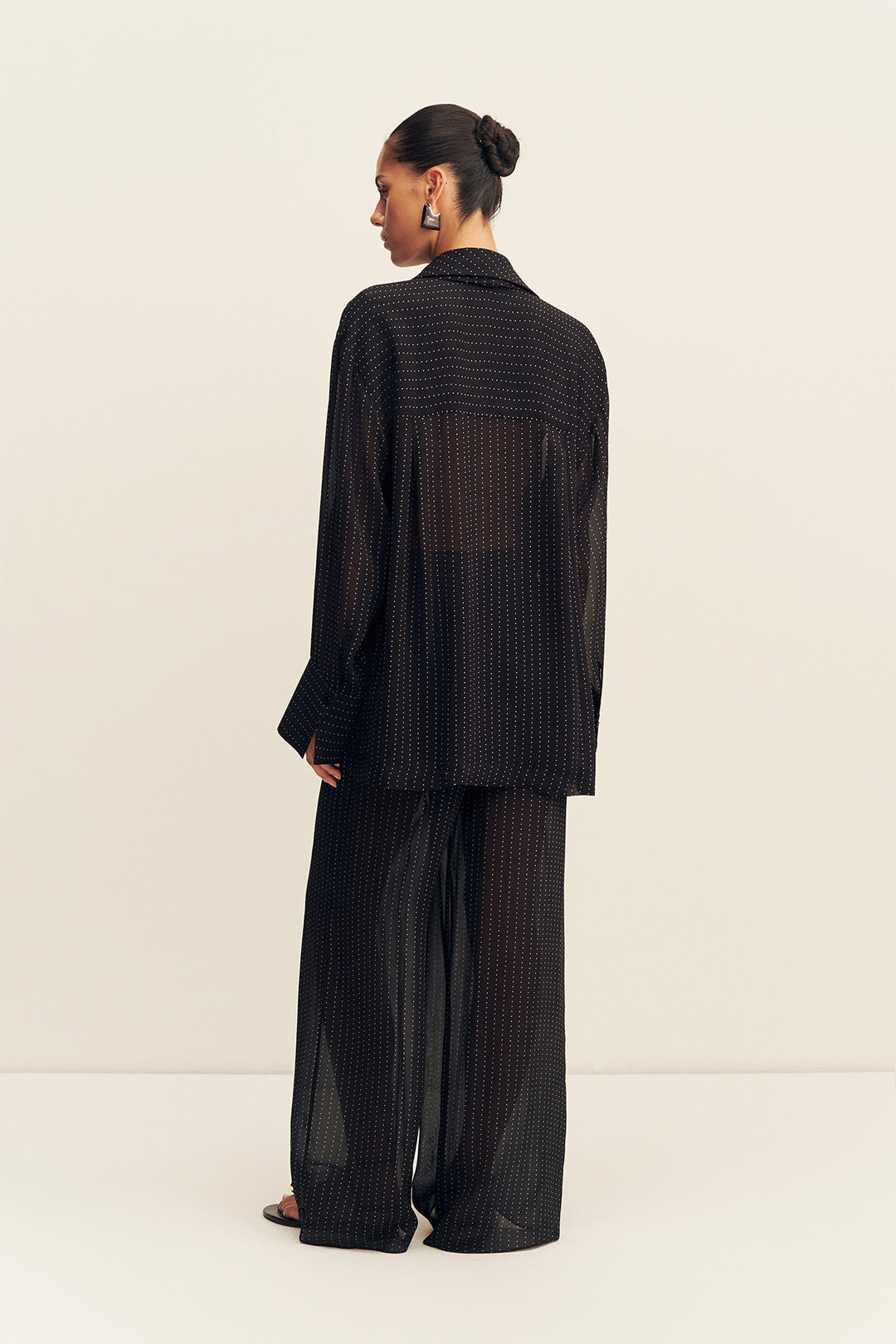 IRVING POLKA DOT SHEER SHIRT