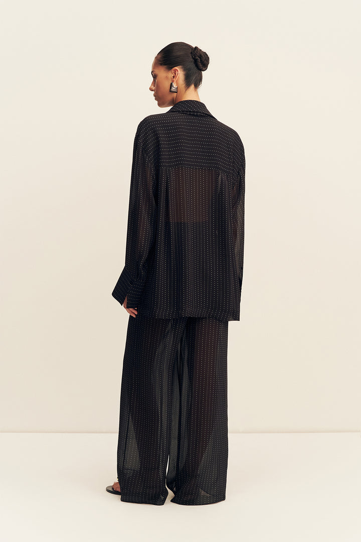 IRVING POLKA DOT SHEER SHIRT