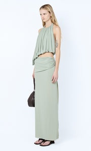 Cadence Racer Maxi Dress -Pistachio