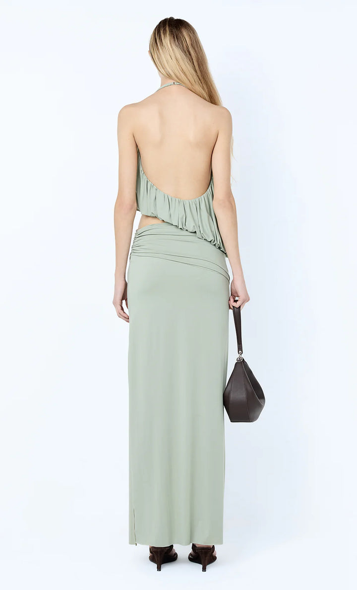 Cadence Racer Maxi Dress -Pistachio