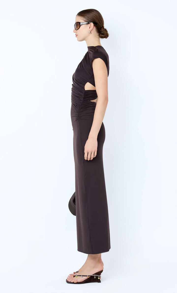 Solenne Twist Maxi Dress - Dark Chocolate