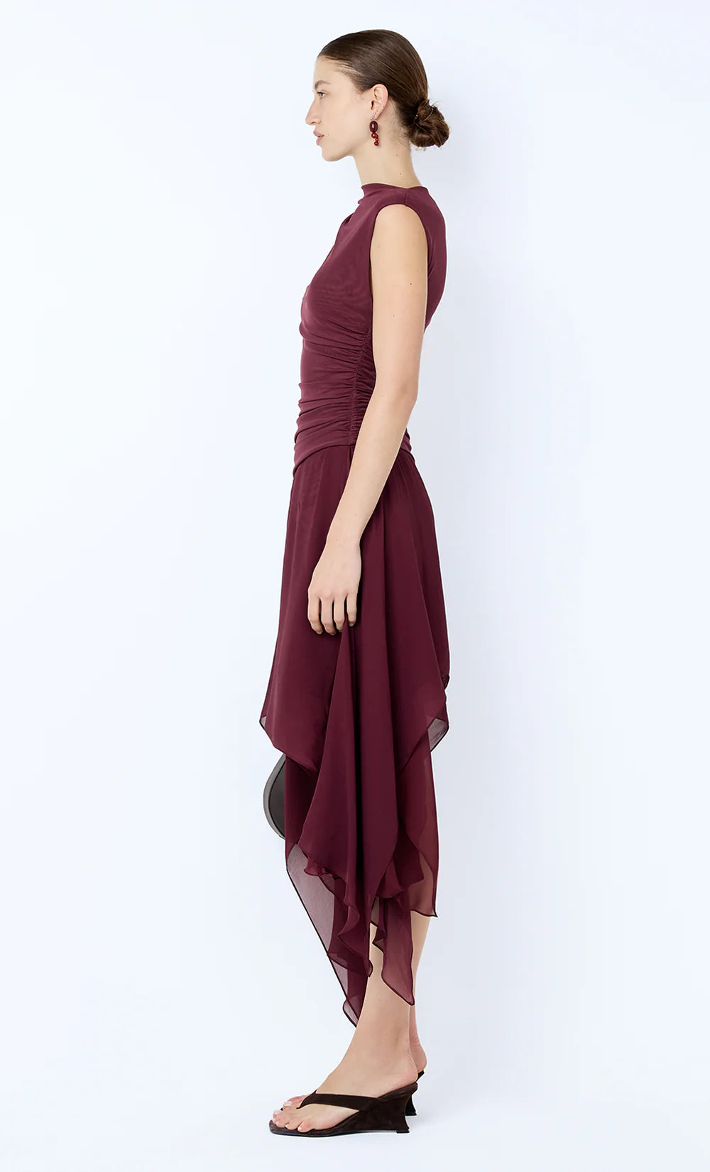 Nico Asym Midi Dress - Blackberry