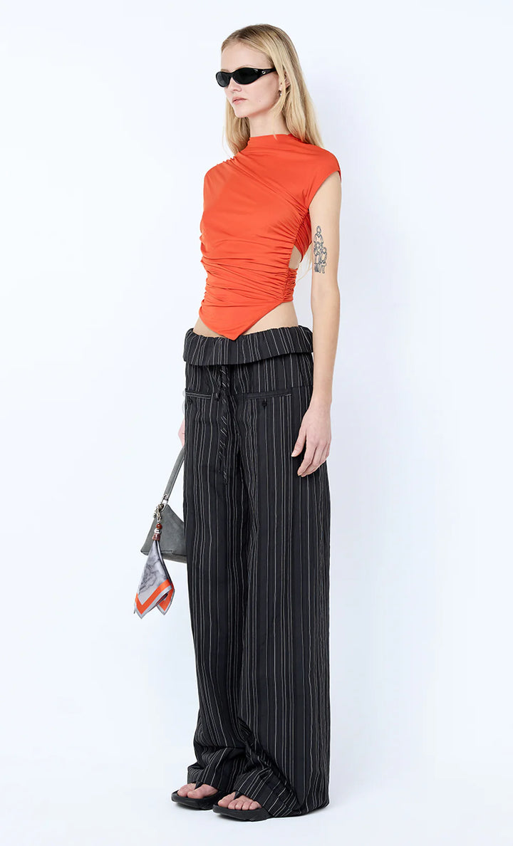 ROMI PANT - BLACK/IVORY STRIPE