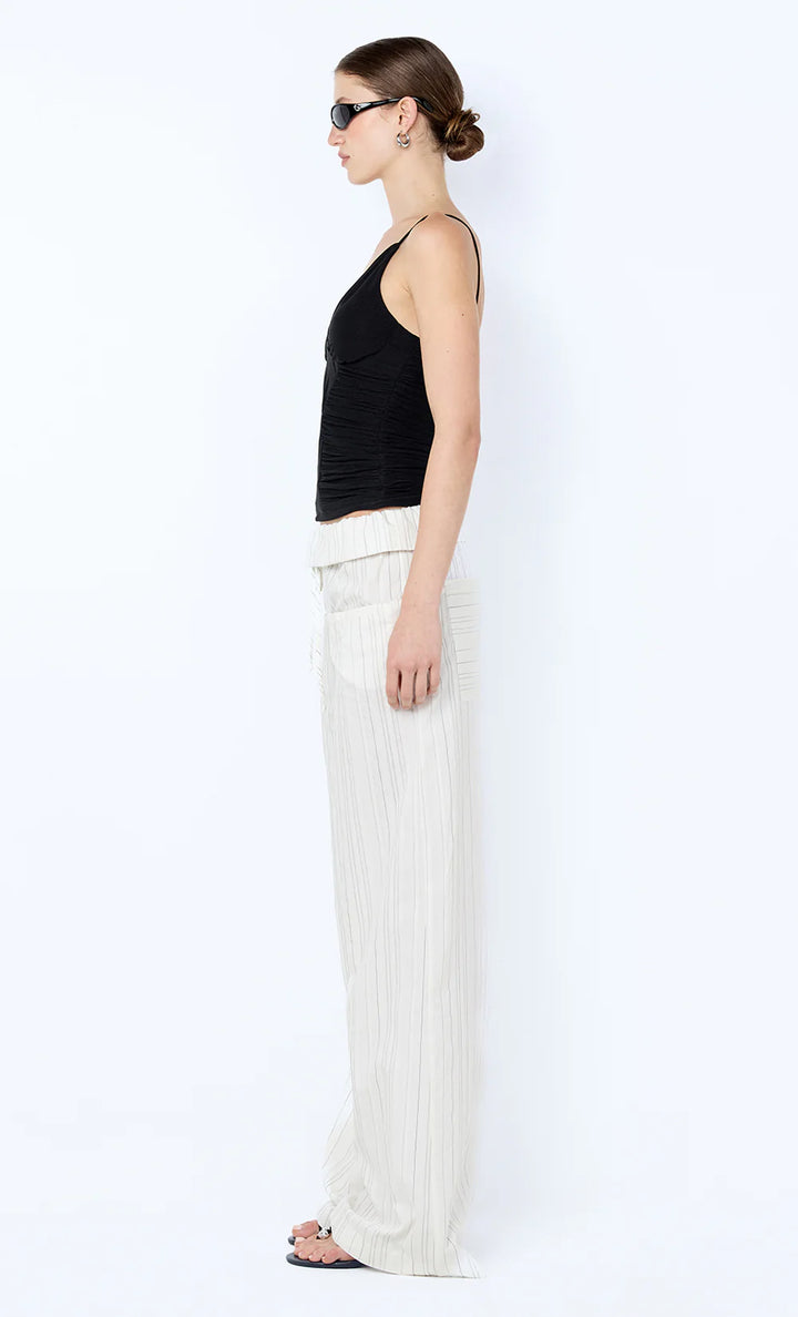 ROMI PANT - IVORY/BLACK STRIPE