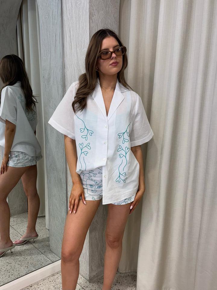 COLLARED SS SHIRT - I HEART U