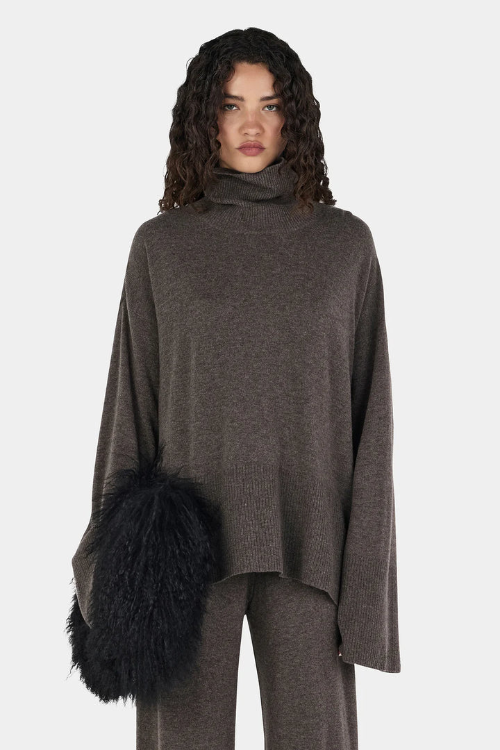 BAY CASHMERE JUMPER - CHARCOAL