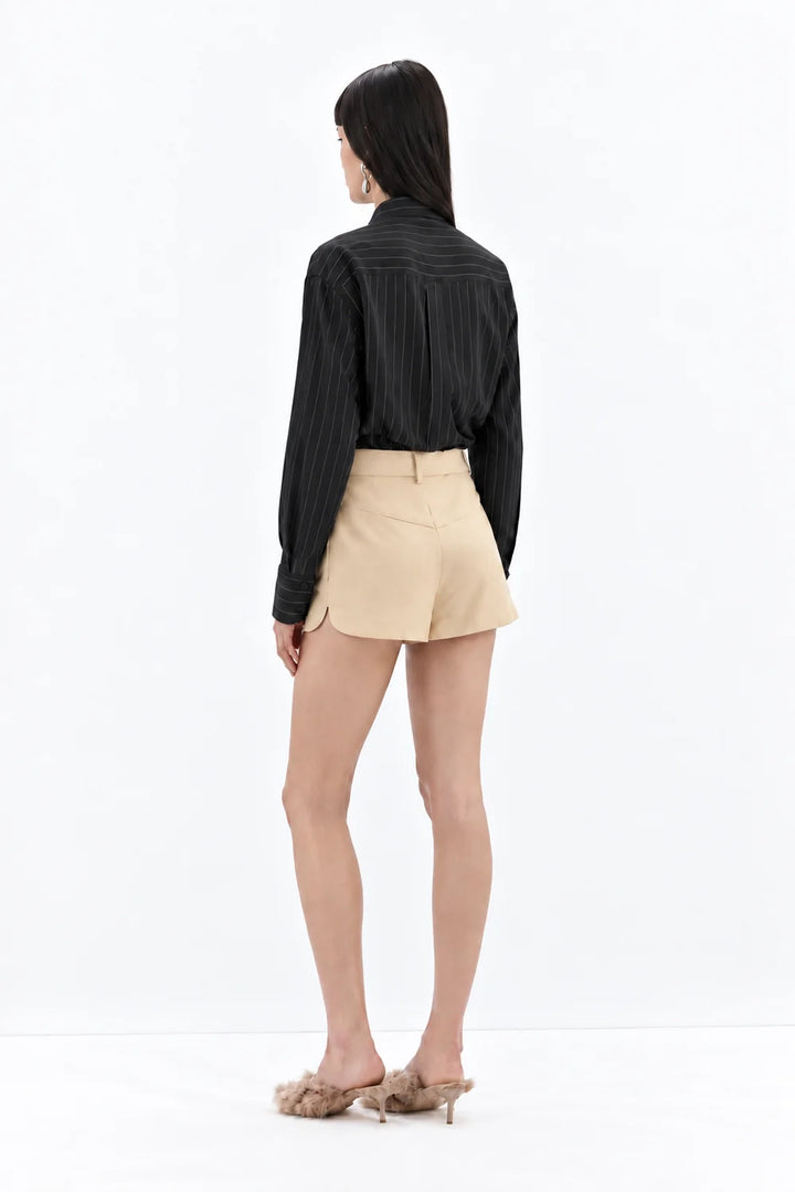 Bronte Belted Mini Short - Beige