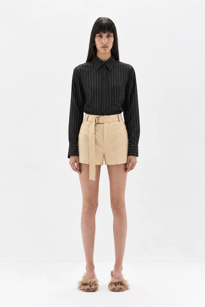 Bronte Belted Mini Short - Beige