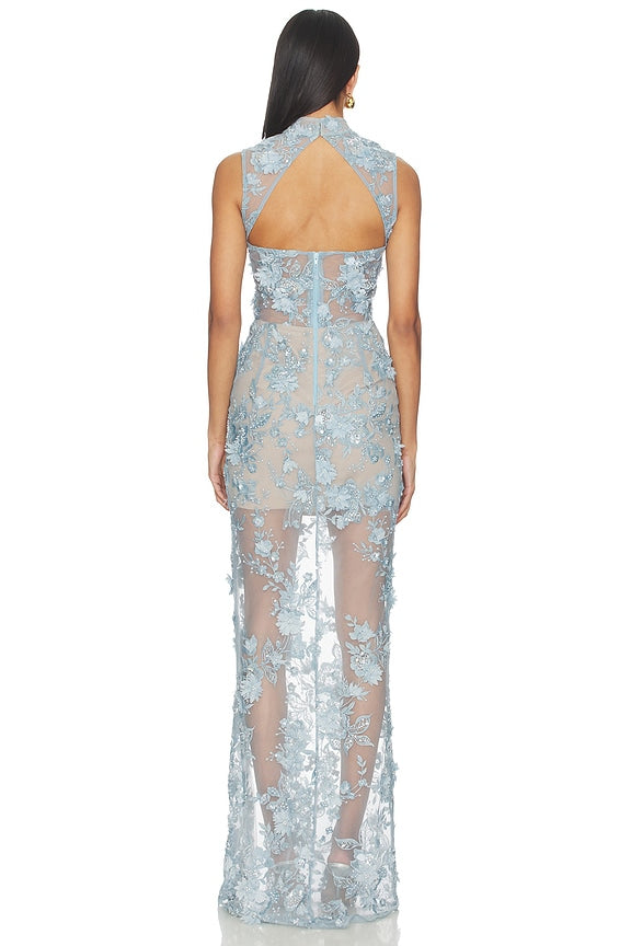 Tiffany Sequin Floral Maxi Dress