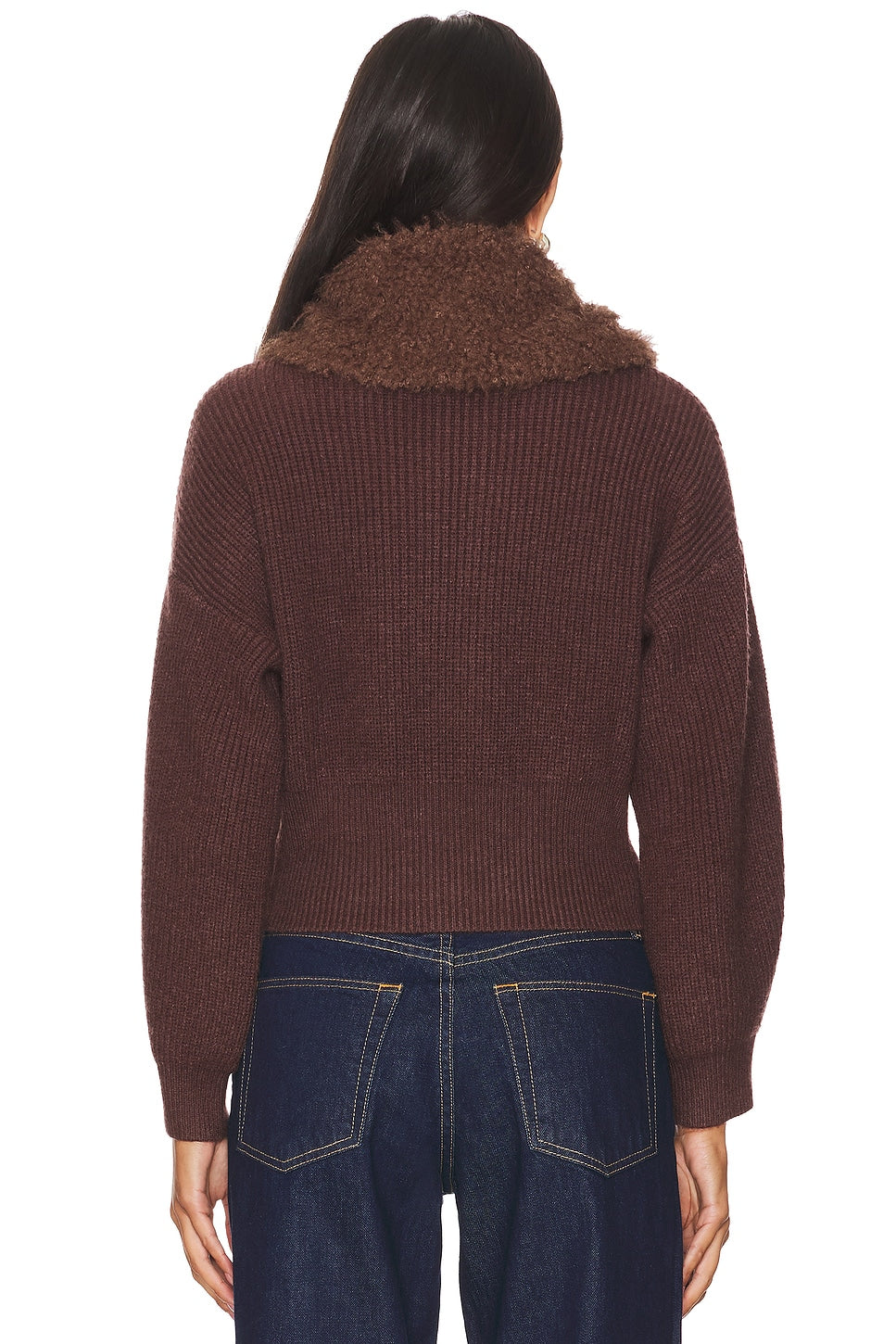 Ruby Wool Knit Cardigan  - Chocolate