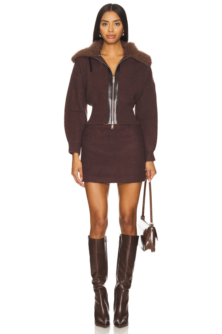 Hailey Wool Skirt - Chocolate