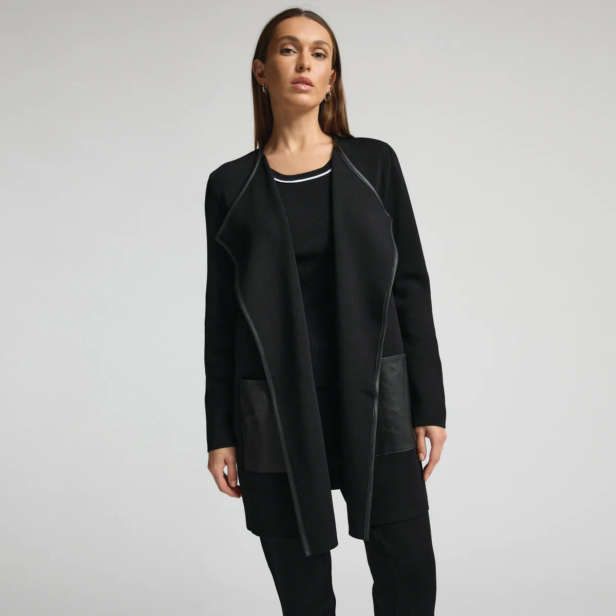 Base Layer Cardigan - Jet Black