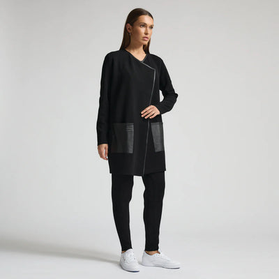 Base Layer Cardigan - Jet Black