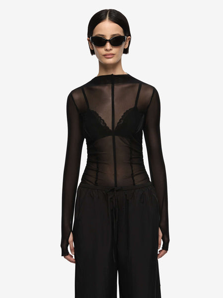 DELILA L/S TOP - BLACK