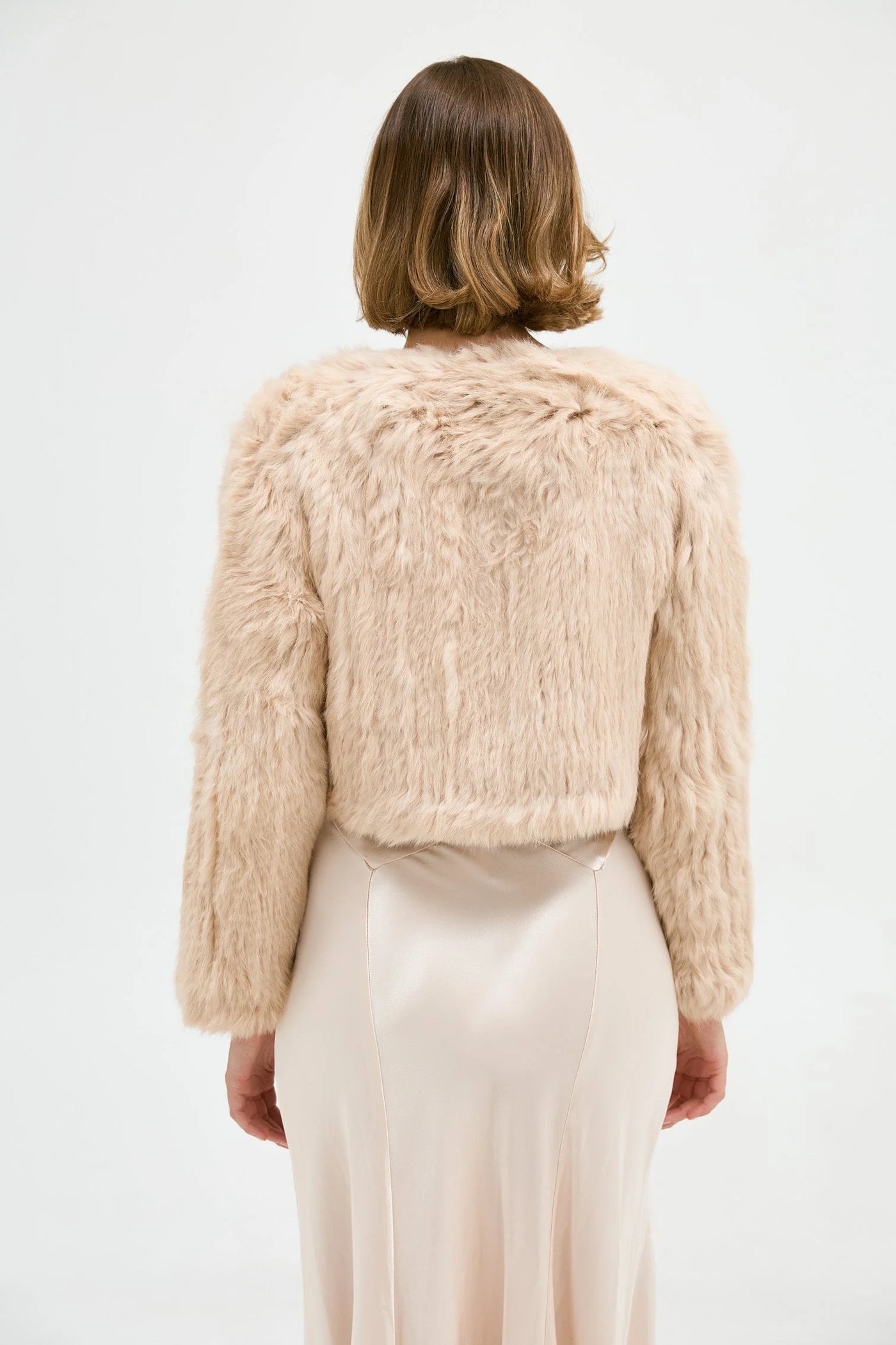 Lola Crop Jacket- Creme Brulee