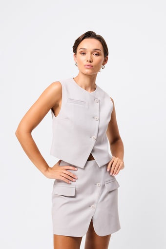 By Your Side Vest - Grey