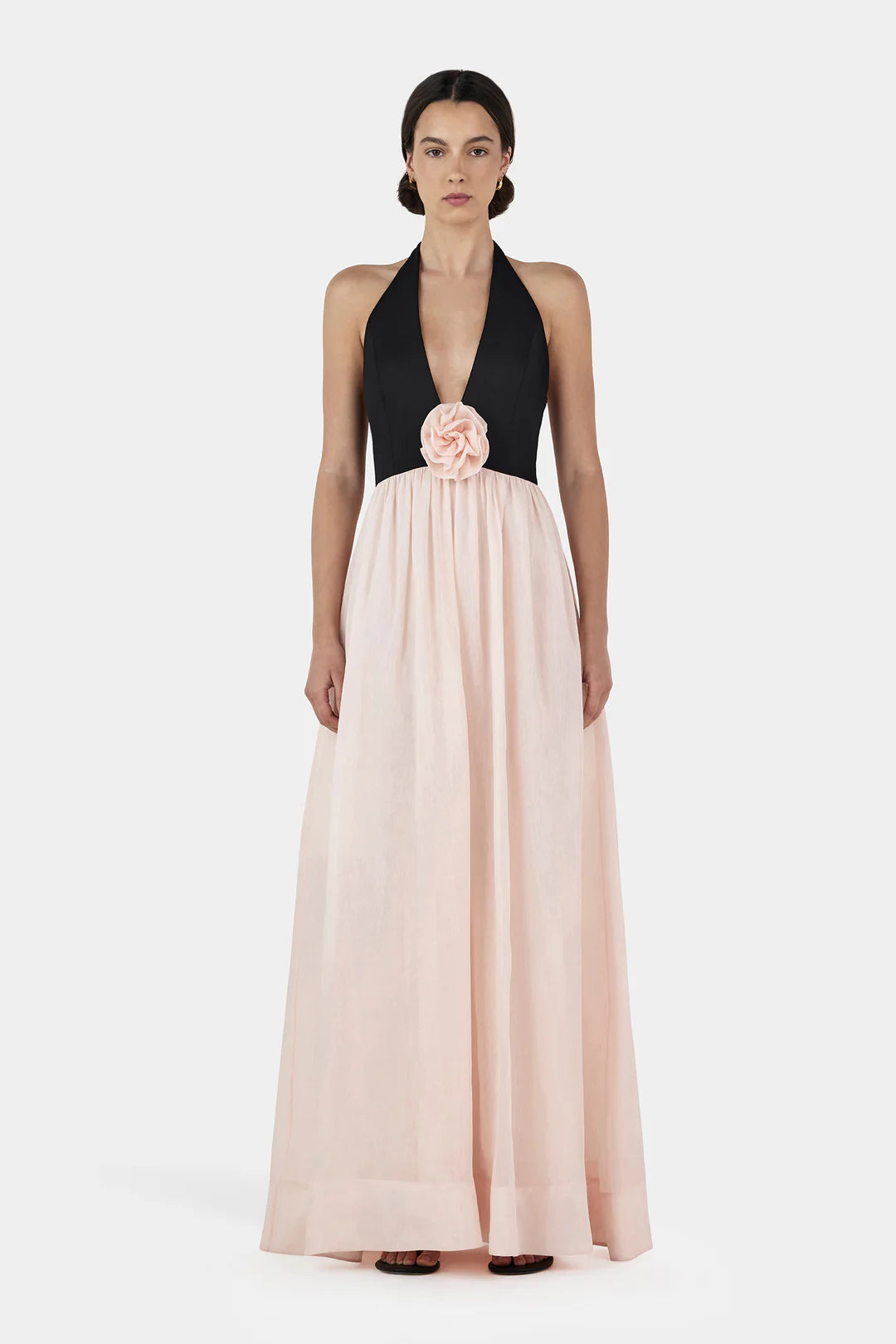Calla Maxi Dress Black/ Pink