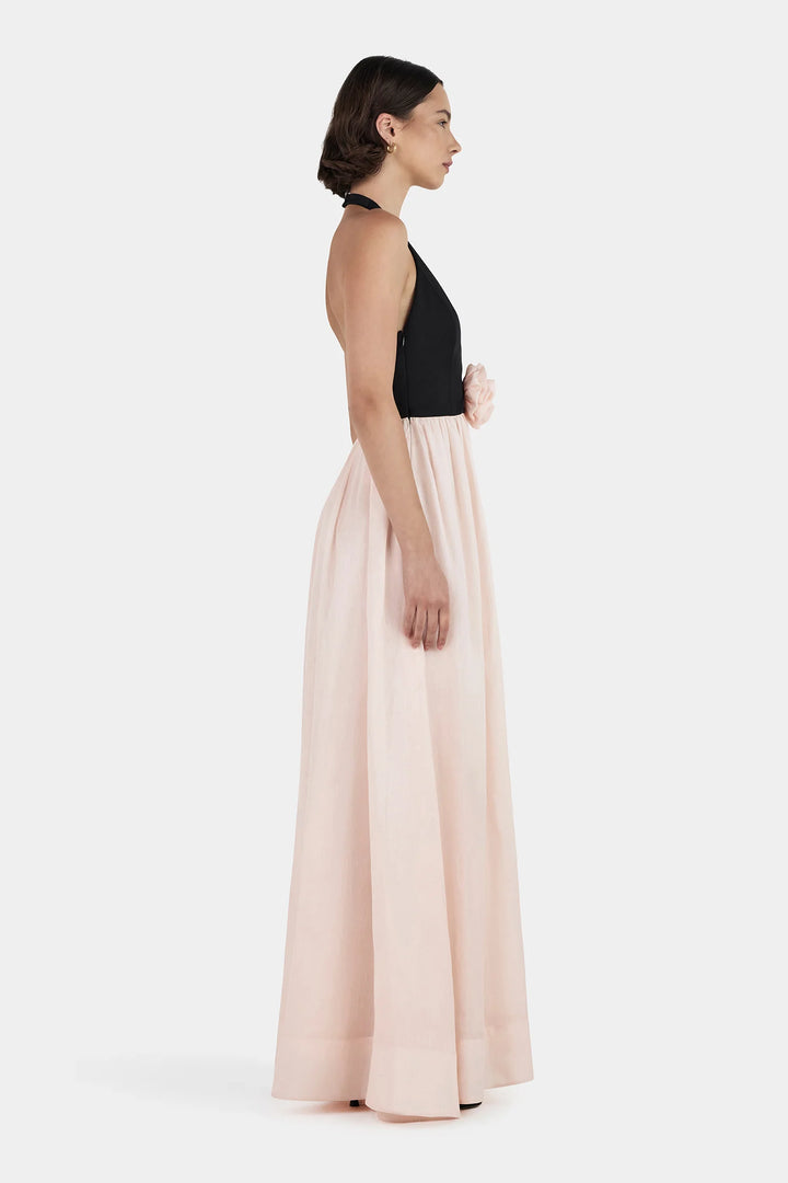 Calla Maxi Dress Black/ Pink