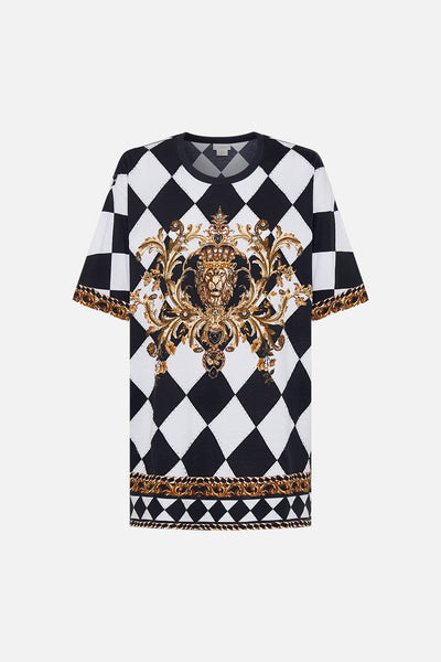 Organic Cotton Oversize Band Tee - All Over Print - Duomo Dynasty